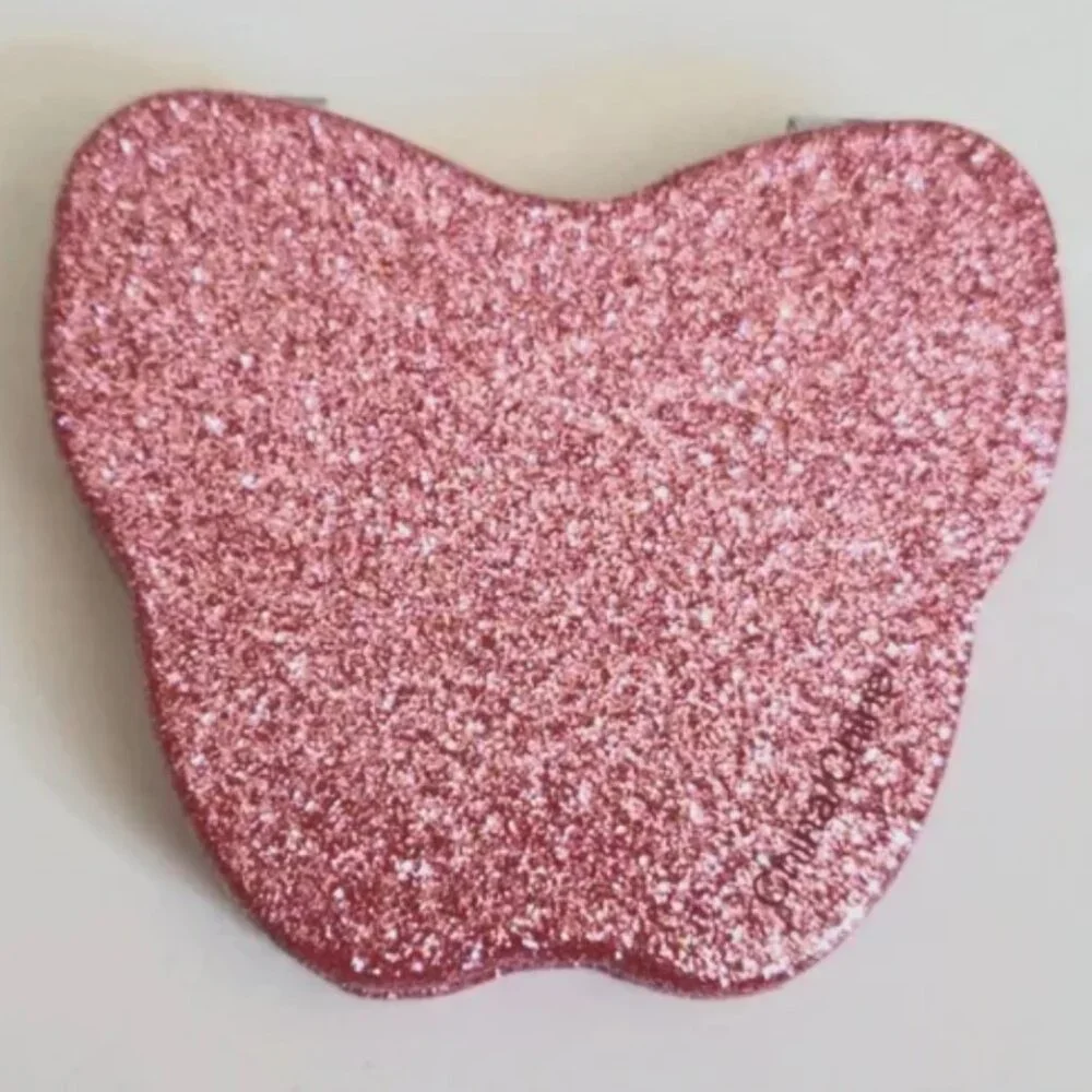 Coach Glitter Butterfly Compact Pink Mirror NWT - Picture 2 of 4